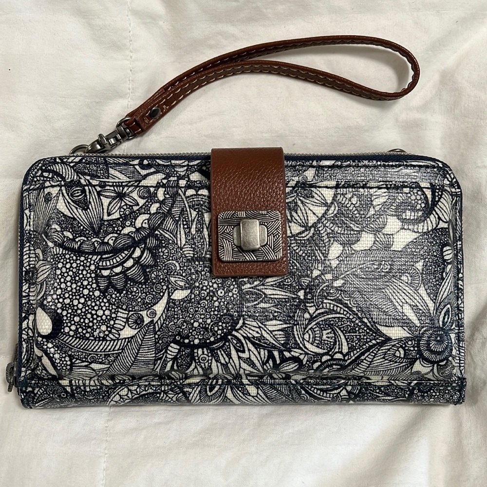 Sakroots Crodsbody Wallet navy blue Spirit Desert